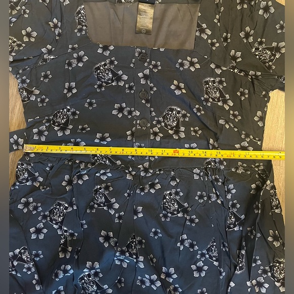 Star Wars Darth Vader Floral Allover Print Button-Up Midi Dress - Picture 8 of 10